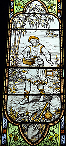 The sower - south chancel window March 2014